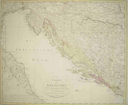 GÜSSEFELD, FRANZ LUDWIG: MAP OF DALMATIA AND NEIGBOURING LANDS
